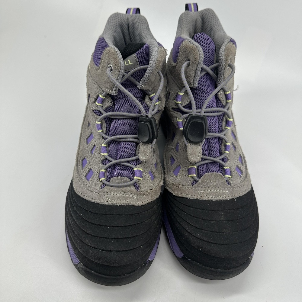 Merrell Thermo Shiver 2.0 WPF Boots Kids Size 4 Gray Purple Winter Hiking Snow - Picture 3 of 8